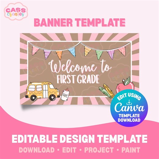 Welcome to First Grade Template | Editable Canva Design (digital Download) | Change It to Second Grade, Third Grade, Etc! - Etsy Canada