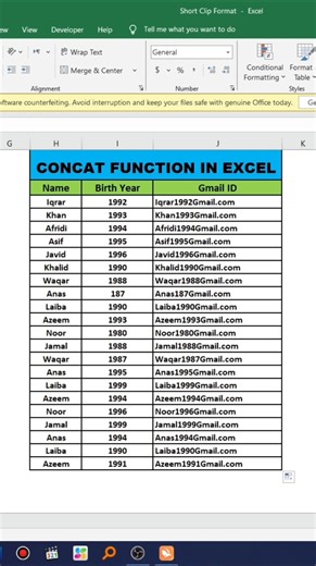 Concat Function in Excel | Combine Text in Excel Easily | Excel Formula Tutorial