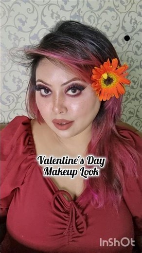 Valentine's Day Makeup Look❤️ #makeuptutorial #valentinesday #shorts #makeup