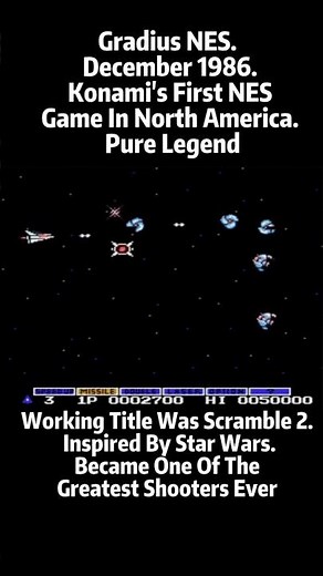 Gradius NES Classic Gameplay - Konami's First Ever NES Game Released In North America Was This One