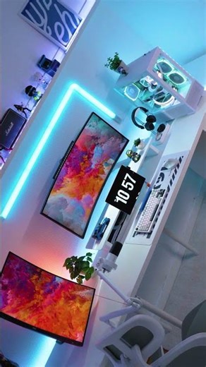 Why lighting is EVERYTHING for your setup 💡✨ #rgb #desksetup #gamingsetup