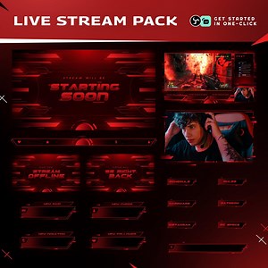 Animated Cyber Strike Stream Package: Red Futuristic Tech Design for Twitch and Obs/streamlabs - Etsy UK
