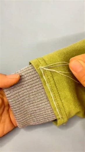 Sleeve extend sewing 🧶🪡 #stitch #embroidery #embroiderypattern