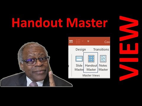 Using Handout Master View in PowerPoint