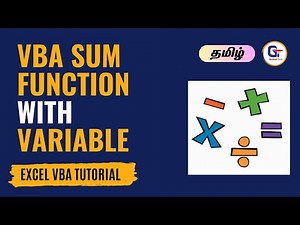VBA Sum Function With Variable - Excel VBA - Variable Usage | #gokultech