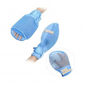Dementia Restraints Gloves for Elderly Patients, Medical Safety Bondage Mittens, Adults Caregiver Anti Scratch Prevent Skin Picking Mitt, Alzheimer Autism Hand Contral Product (Thickened 1 Pair)