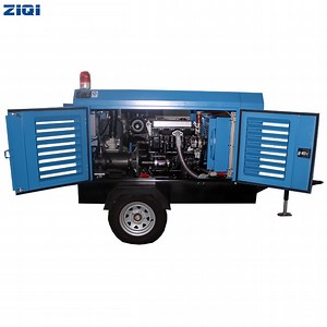 [Hot Item] Diesel Engine 185cfm Easy Moving and Operation 41kw 8bar Two Wheels Towable Portable Screw Compressor Air for Drilling Rig