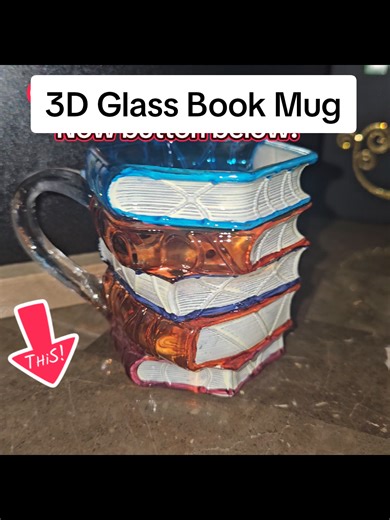 3D Glass Book Mug, 3D Painted Book Mug, Cute Book Mugs for Tea, Unique Design, Library Coffee Mug, Book Club Gifts for Women, Lovers, Writers, Librarians & Artists, Drinkware, Stylish Drinkware. #tiktokshopjumpstartsale #tiktokshopcreatorpicks #newyearnewme #booktok #books