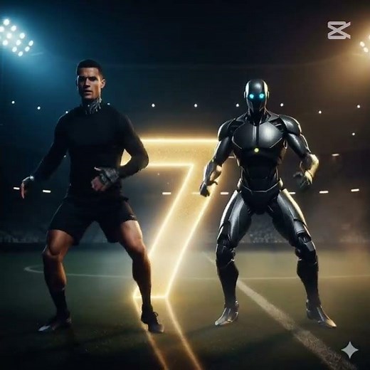 ​"CR7 Turns into a Cyborg Robot! 🤖 AI Video" #cr7 #cristianoronaldo