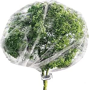 6.9x8.5ft Fruits Tree Netting,Ultra-Fine Mesh Garden Insect Tree Cover with Drawstring Transparent Bird Plant Barrier Flower Fruits Mesh Screen for Preventing Deer Squirrel Bug