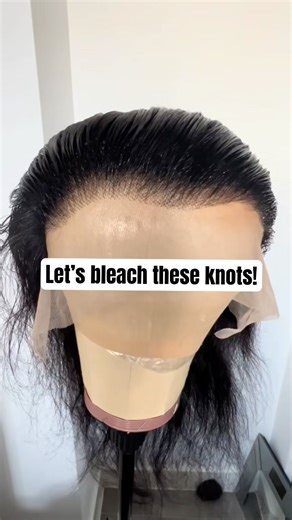 Watch me bleach these knots! #hair #hairtutorial #wigs #bleachinghair #wigtutorial #fyp