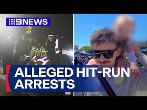 Police arrest two people over alleged hit-run of young father | 9 News Australia