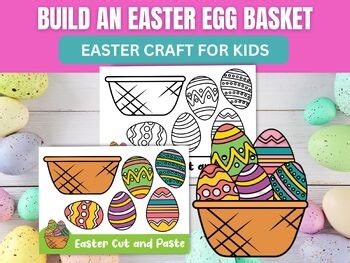 Build an Easter Egg Basket Printable Cutout Craft for Kids | Spring Classroom