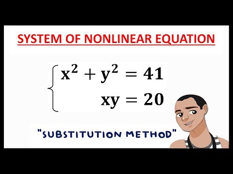 SOLVING SYSTEM OF NONLINEAR EQUATIONS || SUBSTITUTION METHOD