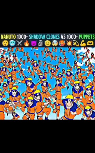 751K views · 47K reactions | Naruto 1000+ Shadow clones VS 1000+ Puppets | Naruto Anime Reels | Facebook