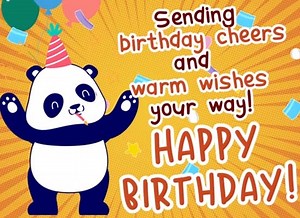 Cute Panda Birthday Ecard
