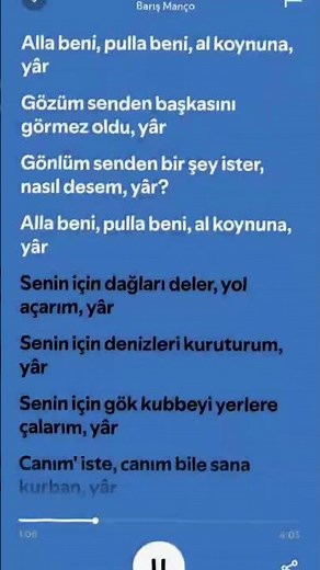 Barış Manço - alla beni pulla beni (şarkı sözleri)