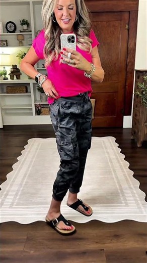 The camo joggers I’m living in right now! So comfy, so cute!