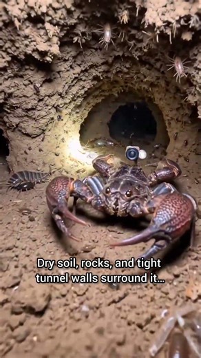 POV: Riding with a scorpion deep underground 😳Have you ever seen nature like this before?