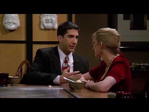 Friends - Carol and Ross - "I Love You" and a Kiss at Dinner