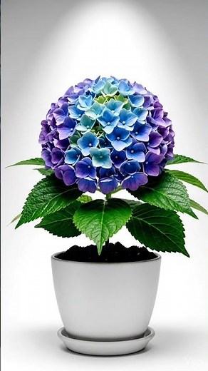 Blue Purple Gradient Hydrangea Timelapse 💙💜 From Soil to Bloom | Soft Aesthetic