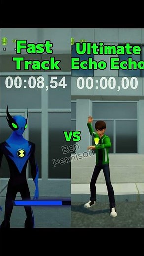 🔊ULTIMATE ECHO ECHO VS FASTTRACK🏃‍♂️💨 : Who is the FASTEST Alien? #ben10 #ben10game #galvan