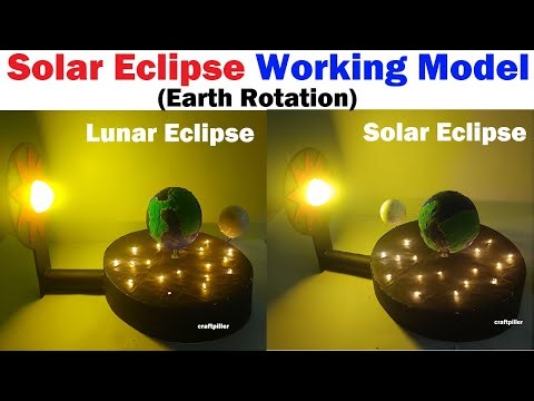 eclipse working model for science project exhibition - earth rotation - diy - craftpiller