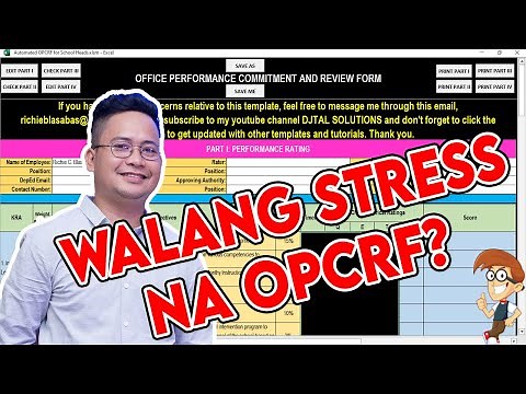 Free Fully Automated OPCRF Template for School Heads