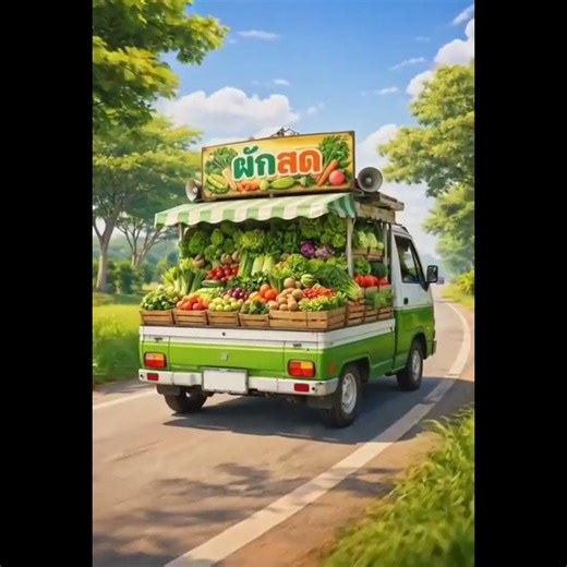 เพลง รถขายผักสด #ดีเจสาวน้อย #เพลงสั้น
