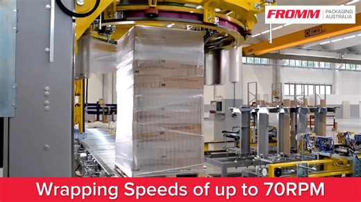 FA8 Automatic Inline Ring Stretch Wrapping Machine With Twin Wrapping Heads