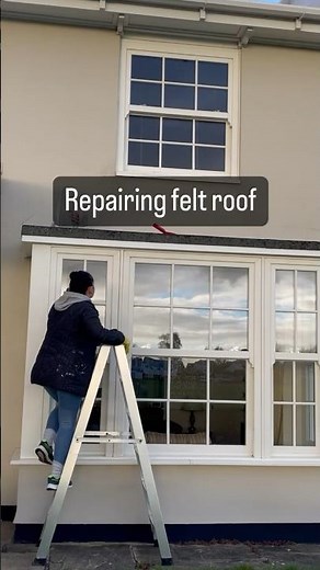 How to repair a felt on flat roof #repair #diy #felt #roof