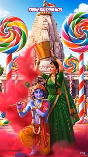 Radhe Krishna Holi Special 🙌❤️ #shorts #radhakrishna #viral #bhajan #love #holi #ytshorts #trending