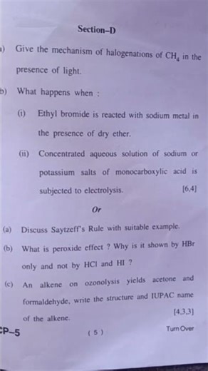 MARCH(2026) CHEMISTRY101 (QUESTION PAPER) BSC IST YEAR #bsc
