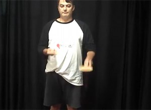 Longest Time To Simultaneously Bounce One Paddle Ball Upward And One Paddle Ball Downward