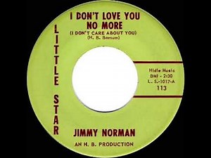 1962 HITS ARCHIVE: I Don’t Love You No More (I Don’t Care About You) - Jimmy Norman