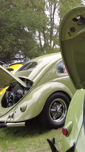 Was that a 1947 split window VW Beetle next to those DKP Cal bugs?