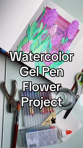 Floral Collage Art Project with Gel Pens | Easy DIY Tutorial