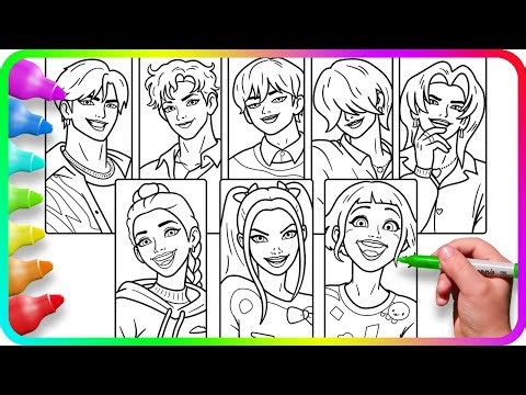 Satisfying Coloring KPop Demon Hunters PopArt