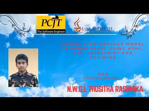 Task 47 - Design view message modal in admin panel using HTML, CSS, JavaScript and Tailwind