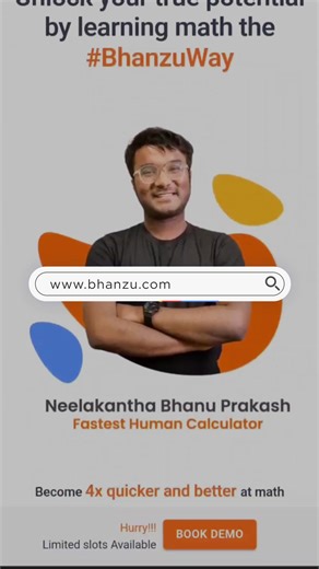 ⚡Isn't it amazing to see your child solve math problems faster than a calculator? ⚡ Yes, it's possible with Bhanzu, the revolutionary math program designed by Neelakantha Bhanu Prakash who holds the record for being The World's Fastest Human Calculator.🚀 In this course we use innovative teaching techniques to teach our unique calculation methods🏅. This not only improves understanding but improves retention. Our courses will help your child excel at math and make them : ✅ 4x Faster and Smarter