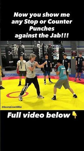 Boxing Lesson from Coach Mike: Show Me Any Stop or Counter Punches Against the Jab!!! #shorts