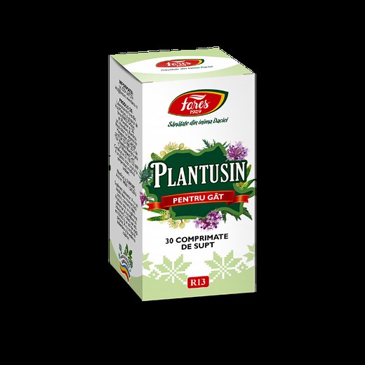 Plantusin pentru gât, R13, 30 comprimate de supt