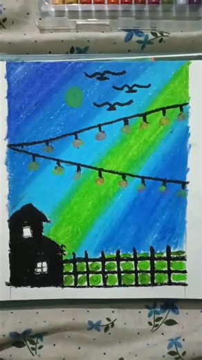 how to draw a senary painting for sketch drawing || #shorts #art #youtubeshorts #painting #senary