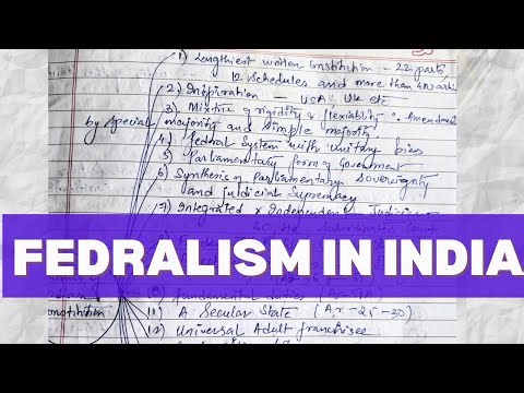 Key features of constitution and Federalism in India #upscexam