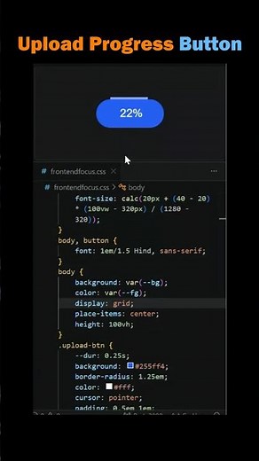 Animated Upload Progress Button 🔥 | HTML CSS JavaScript UI