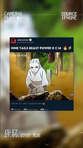 NARUTO NINE TAILS AURA 🥶✨ #naruto #anime #viralshorts