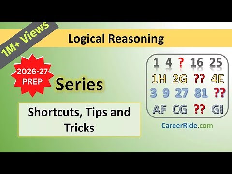 Series - Tricks & Shortcuts for 2026 - 2027 Placement tests, Job Interviews & Exams