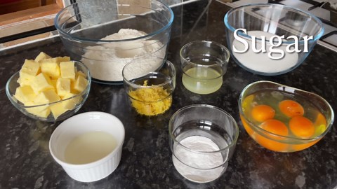 Baking a Union Jack inspired coronation cake