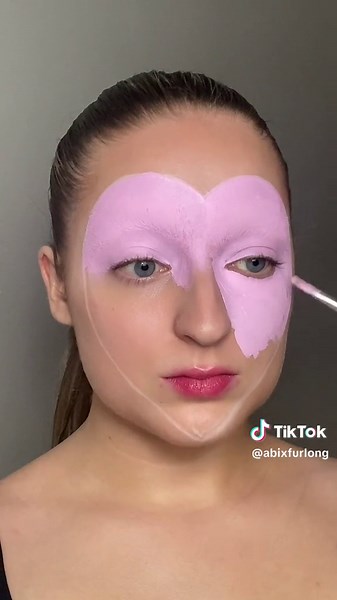 Valentine's Heart Face Makeup Tutorial
