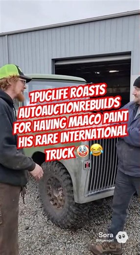 @1puglife Roasts @AutoAuctionRebuilds Cheap Maaco paint job on rare International #rebuild #copart